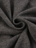Solid Ribbed Zip Up Drawstring Hooded Long Sleeve Knit- Outfit