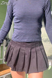 Kawaii T-Shirts Y2K Women Striped O Neck Long Sleeve Slim Tops Cute E-Girl Outfits Fairycore Aesthetic T-shirts