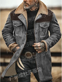 Autumn And Winter Men's Coat Velvet Jacket More Pocket Coat More
