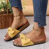 Zingj Bow Flat Slippers Women Wear New Summer Simple Casual Beach