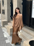 Xixi 2025 Autumn New White Label Thin Temperament Hanging Dress High-End Long Dress Female