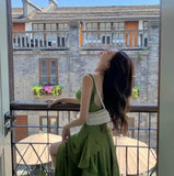 Zingj Holiday Backback Satin Sling Dress Female Early Spring 2023 New High Waist Slim Advanced Feeling