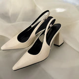 Green With Skirt Pointed High Heels Femininity Paint Leather Coarse Fairy