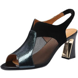 Mouth Wearing Sandals Outside The Women 2025 Summer New Patentable Thick And Hollow Net Yarn High And Cold
