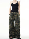 Zingj Camouflage Trousers Men And Women New Loose Leisure Multi-Pocket Vintage Wash Pants Tide