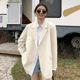 Zingj Suit Jacket Female 2024 Spring And Autumn New Korean Version Loose Design Sense Casual Temperament Suit
