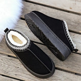 Drag Women 2025 Winter New Large Thick Bottom Without Heel With Warm Hair Leisure Women Half