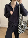 And Winter New Lazy Windy Open Shirt Sweater Set Women's Comfortable Top + Pants Knitted Two