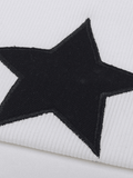Star Embroidered Rib Cropped Tank Top- Outfit