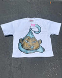 Original Sufu Ancient Animation Head Printed Graphics T-Shirt Y2k Blouse Street Oversized T-Shirt Gothic Animation Short Sleeves 211-0-Outfit