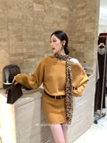 Xixi 13 Line 2025 Autumn White Standard Temperament Knitted Round Collar Dress With Thin High Waist Short Dress Woman