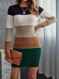 And Winter Round Collar Long Knitted Shirt Threaded Dressing
