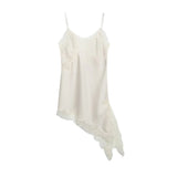 New Women's Collection Of Lace Asymmetrical Leisure Sling Mini