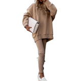 Women's Loose Collar Movement Fashion Long-Sleeved Sweating Spring Wearing A Set Of Women's