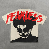 War Girl Graphic Print T-Shirt Y2K Vintage Loose-Sleeved Round-Collar Cotton Top Gothic Street Men's Wear 211-1-Outfit