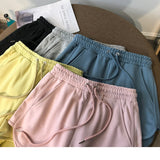 Zingj Summer New High-Waist Ins Trendy Shorts Female Pink In Korean Version Of Wide-Leg Hot Pants Sports Beach