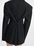 Goods Personality Breasted Splicing Small Suit 2025 Spring New Fashion Design Sense Loose Versatile Suit Jacket