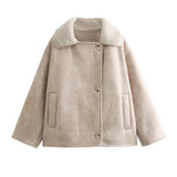Women's Clothing Autumn And Winter New Loose Fur Warm Jacket Women's MLB Coat Cotton