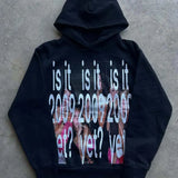 Printed Autumn And Winter Hoodie Hoodie With Loose Long