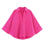 New Fashion Women's Wide-Sleeved Silk Silk Dress Silk Women's Long-Sleeved Shirt Tide