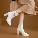 And Winter New Belt Buckle And Short Boots Women's High And Martin Boots Fashion Pendant Decorative Side Zipper Women's