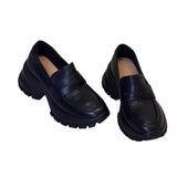 Thick Sole Height One-Legged Pedalle Pedal Shoes Women 2025 Autumn New Commute Fashion Single Shoes Small Leather