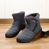 Boots Women Ankle Boots Cotton Fabric Femmes Bottes Plush Shoes Ladies Booties Waterproof Shoes Buty