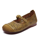 Cowhair Retro Flat-Soled Sandals Women 2025 Summer New Casual Comfortable Soft-Soled Mother