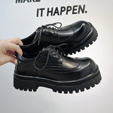2025 New Platform Derby Shoes Block British Harbor Wind Casual Shoes Leather Shoes Niche Tide Premium