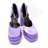 Summer Chunky Heel Hollow SandalsOutfit