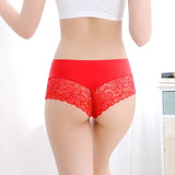 Ice Silk Tangle Lace Side Safety Pants Anti-Walking Trousers Comfortable Hip Mid-Rise Pants