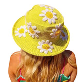 Zingj Selling Pure Hand Crocheted Flower Wool Fisherman Hat Adult Ins Knit