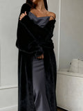 Of Stingy White Knitted Shirts Up Jacket Women Autumn And Winter Loose Fluffy Long Open
