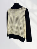 Zingj Little Sister Korean Department Rose Knit Vest Coat Female French Hollow Out Hook Flower Sleeveless Jacket Early