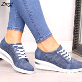 Adisputent Summer Women Flats Shoes Female Hollow Breathable Mesh Casual Shoes for Ladies slip on flats Loafers shoes