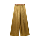 New Fashion 100 With Belt Silk Silk Sleet Straight