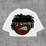 T-Shirt Five-Sleeved Loose Hip-Hop Top Tide Brand