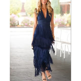 Women's New Mesh Cake Skirt Sling High-Rise Dress Dress