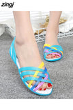 Shoes Women Sandals Clear Shoes transparent shoes Peep Toe Sandalia Feminina Beach Shoes Ladies Slides Sandalias