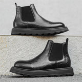 Zingj Boots Men's Fall Locomotive Smoke Boots High Bang Martin Boots