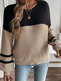 Yang Autumn New Long-Sleeved Round-Neck Sweater Casual Set Of Women's Clothing Knitted Jersey