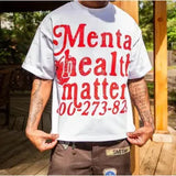 Cool Boy New Prayer Hand-Printing T-Shirt Five-Sleeved