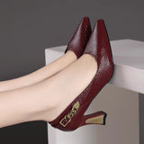 Fine Heeled And Shallow-Mouth Single-Shoe Women's 2025 New Large-Size Temperament High-Heeled Shoes Professional Four-Season Women's