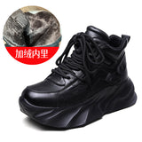 Time 138] Head-Level Cowfum Old Dad Shoes Women's Autumn Light Sports Leisure Single Shoes Small Heightening Women's