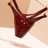 Thong Trousers Women Scarless Ice Wire Pendant Thin Band Hollow Seduction 2025 New Bow Bow Low-Waisted Trousers