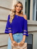 And Summer 2025 New Women's Fashion Casual Solid Color Metal Button One-Shoulder Top
