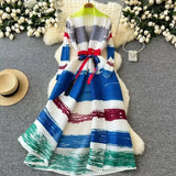 Dress Women's Fashion Collared Belt Long Pressured Folding Printing