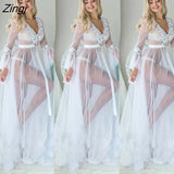 Sexy Women Solid Mesh Lace V neck Sleepwear Babydoll See Through Ladies Floral Nightwear