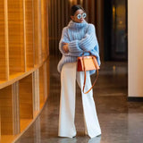 Winter New Sweater Knitted Jersey Women's Fluffy Long-Sleeved