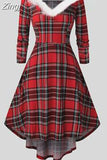 Christmas Party Dress Women Off Shoulder Faux Fur Lace Up Asymmetrical Midi Long Dress Spaghetti Strap Xmas New Year